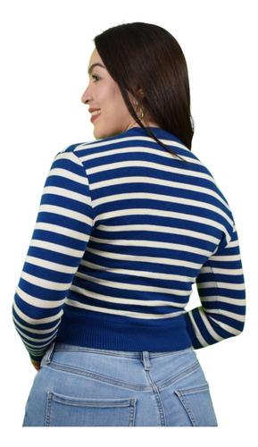 Blusa De Manga Larga De Viscosa Azul Petróleo S
