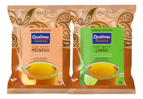 Kit De Chá Mate Com Sabores: Limão E Pêssego - Qualimax