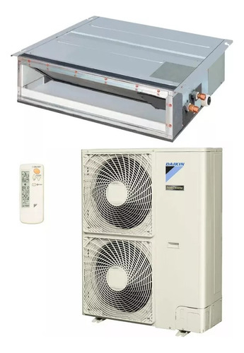 Aire acondicionado Daikin Inverter Sky Air Q/f con conductos de 48000 Btu, color blanco, unidad exterior, voltaje
