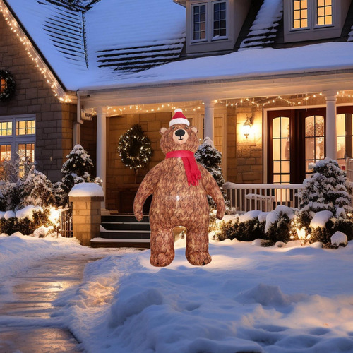 Juguete Inflable Navideño De 210 Cm, Decoración Para