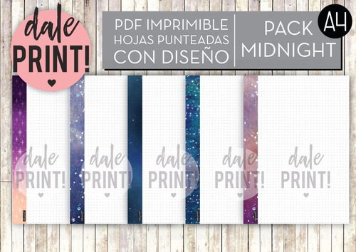 Hojas Punteadas A4 Pdf Imprimible 5 Diseños