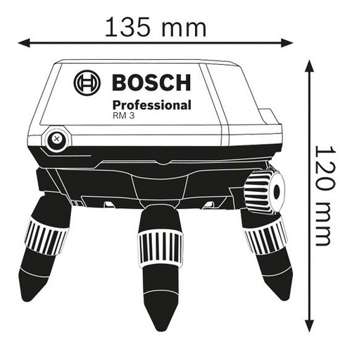 Soporte Base Rotativa Bosch Rm3+control Rc2 P/niveles Láser