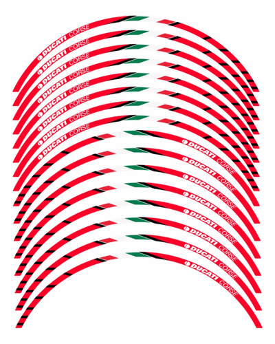 Adesivo Friso Refletivo Roda Compatível Ducati Corse Fri25
