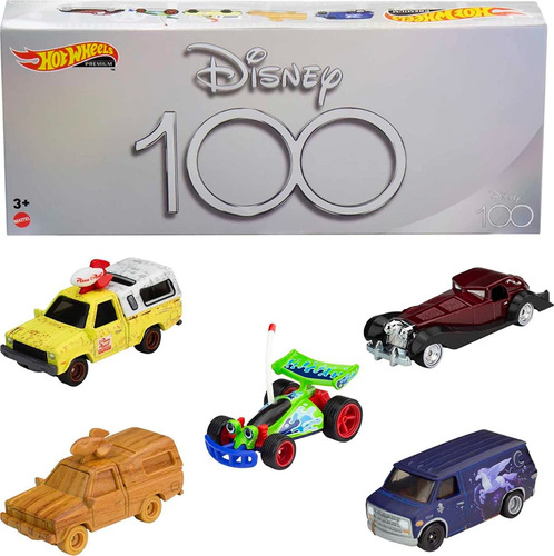 Hot Wheels Vehículo Colección Bundle Disney 100 Escala 1:64