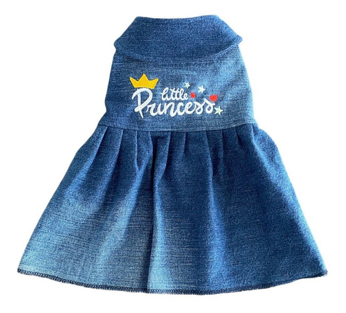 Vestido Para Perrita O Gatita En Mezclilla Princess