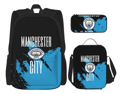 Conjunto De Mochila Escolar De 3 Piezas Manchesters City