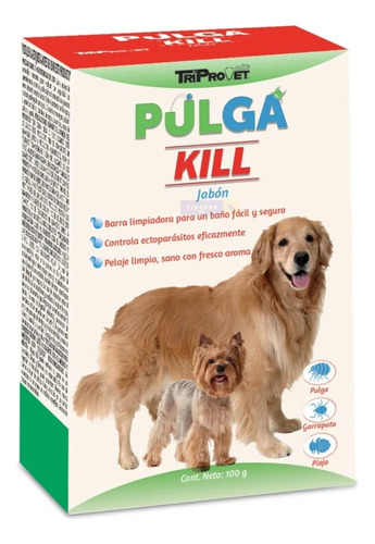 Jabón Antiparasitario Pulgakill controla las pulgas