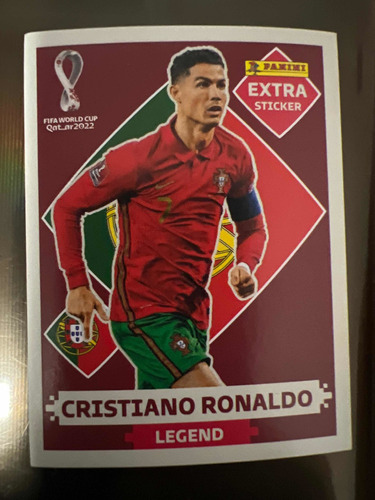 Imagen 1 de 2 de Extra Sticker Base Cristianos Ronaldo Mundial Qatar 2022