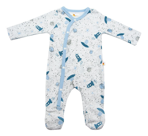 Mameluco Azul Baby Circus Planeta Gris Claro 6 M Planeta
