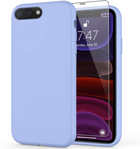 Funda + Protector De Pantalla Para iPhone 8 Plus(azul Claro)