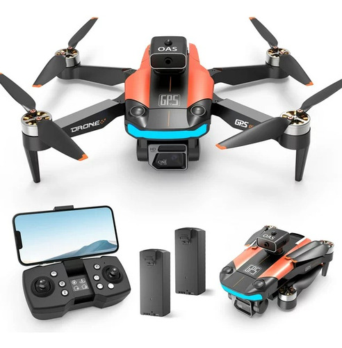 Mini drone Genérica avanzado ML2-D99 1.0 con dual cámara 8K negro 2.4GHz 3 baterías