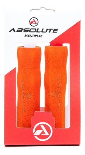 Manopla Punho Bike Espuma Absolute Laranja 125mm ( 1 Par ).