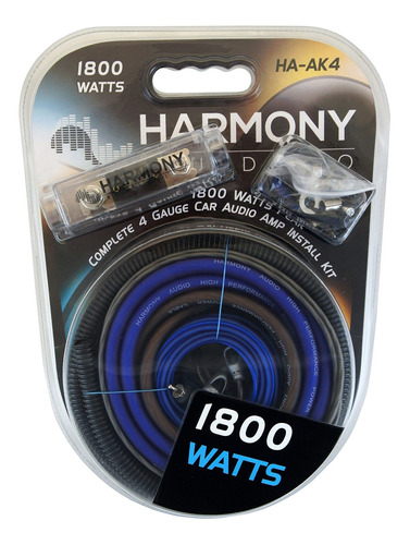 Harmony Audio Ha-ak4 Kit Instalacion Amplificador 4 1800