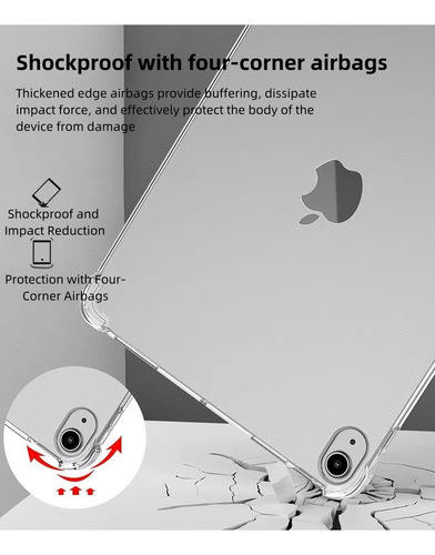 Funda Silicon Tpu Para Ipad 10th 11th A2696 A3354 Flexible Transparente