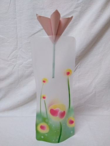 Imagem 1 de 5 de Vaso De Flores De Plástico Dobrável Vaso Pvc Corações Verde