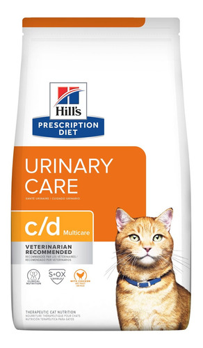 Imagen 1 de 1 de Alimento Hill's Prescription Diet Urinary Care c/d para gato adulto sabor pollo en bolsa de 3.9kg