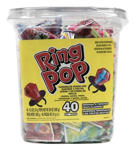 Ring Pop Anillos 40 Unidades - Unidad a $2998