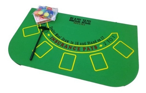 Mini Mesa Jogo De Cartas Baralho Blackjack Ficha Cassino