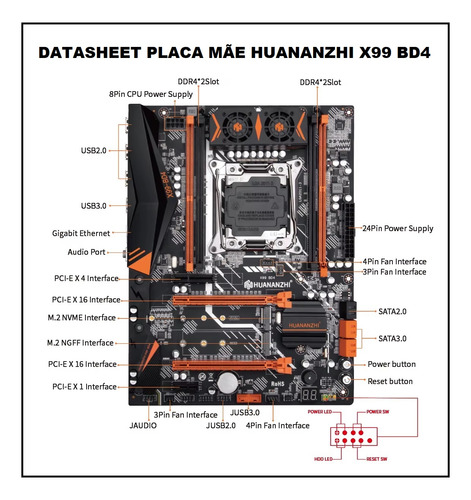 Servidor Xeon E5 2699v4 22 Núcleos 64gb Ecc 1tb Ssd Nvme