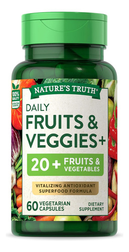 Frutas Y Verduras /+20 Frutas Y Verduras Antioxidant/ 60caps