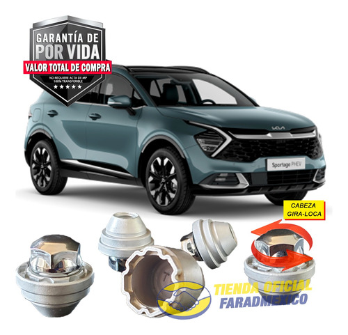 Galaxilock Antirrobo 12 X 1.5 Mm Para Kia Sportage 2023