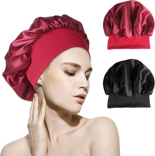 3 Gorros De Seda Satin Para Dormir Suave Cuidado Del Cabello