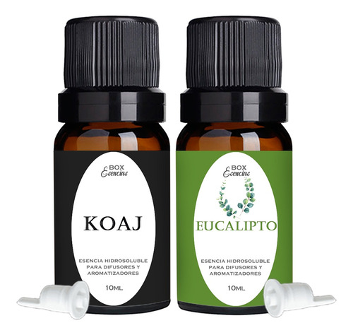 2 Esencias Hidro Para Difusor Aromatizador Koaj Y Eucalipto