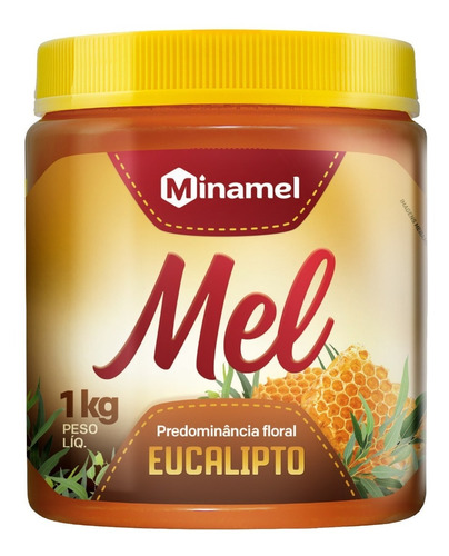 Mel Eucalipto Minamel Pote 1kg - Mel Puro Exportação