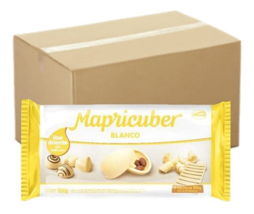 Chocolate Mapricuber Tableta Blanco X4.800kg (6x800gr) X 1