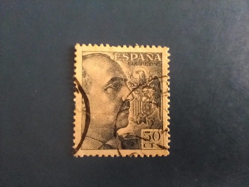 Estampilla Antigua Del Gral. Franco España Año 1949 De 50c.