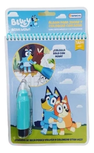 Bluey - Agua Wow - Tapi Art (cartone) - Incluye Lapiz Magico