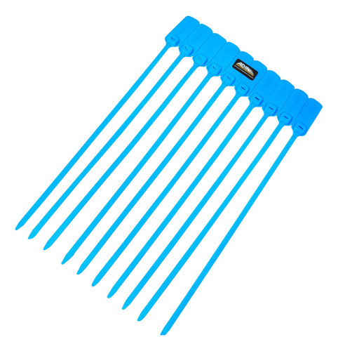 Cincho De Seguridad Foliado 30cm Azul 100pz Adir 12691 Azul