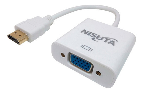 Conversor de áudio Nisuta NS-CoHDvg4 HDMI para VGA + Alimentado por USB