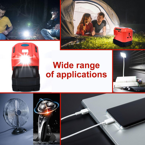 Inversor De Corriente Portátil De 200 W Compatible Con Bater