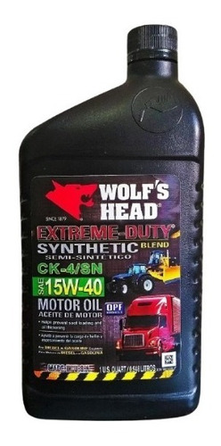 Aceite Semi Sintetico 15w40 Wolfs Head