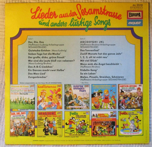 Lieder Aus Der Sesamstrasse Und Andere Lustige Songs