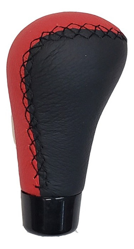 Imagen 1 de 1 de Perilla - Bocha Palanca Cambios Cuero, Negro-rojo