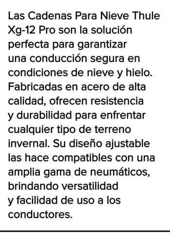 Cadenas Nuevas Trule Xg-12 Pro