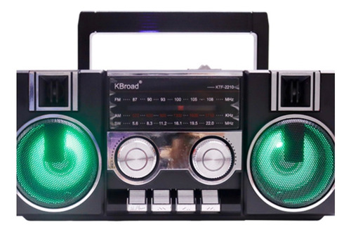 Radio Am/fm Bocina, Bluetooth Con Panel Solar Nuevo En Caja Negro