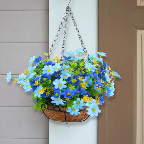 Cesta Colgante De Flores De Margaritas Artificiales, Planta