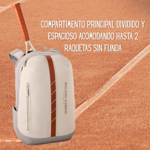 Mochila Tenis Wilson Roland Garros 2025 Color Crema Crema