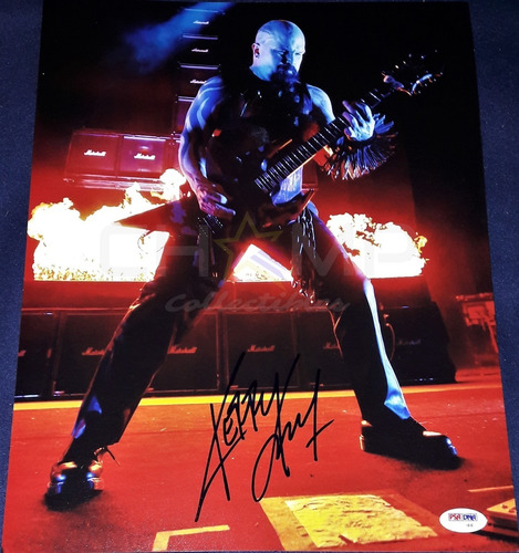 Fotografia Autografiada Kerry King Slayer Rock Trash Metal