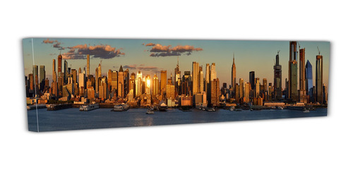 Cuadro Lienzo Canvas 70x100cm Ciudad Atardecer New York