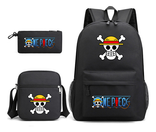 Set De Mochilas Escolares De 3 Piezas - Anime One Piece