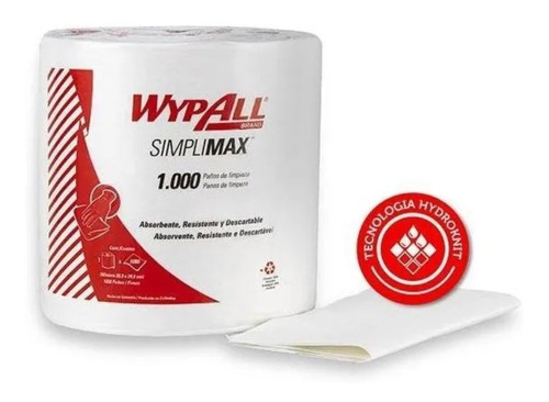 Paño De Limpieza Wypall X1000 Jumbo Megarollo X50