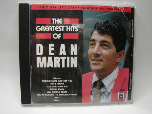 Cd Dean Martin The Greatest Hits Of Canadá Ed 1990