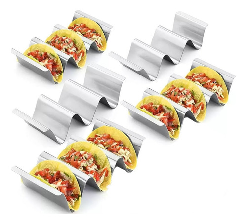 Soportes Para Taco Acero Inoxidable U-taste Porta Tacos 5pzs