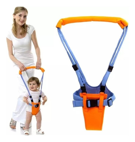 Andador Ou Andajá Portátil Bebe Primeiros Passos Ergonômico Cor Laranja