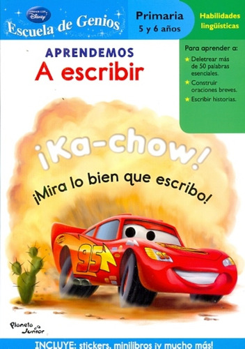 Aprendemos A Escribir  - Cars -  - Sinautor, Sinautor