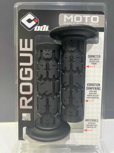 Puños Odi Rogué Single-ply Mx Grips Black